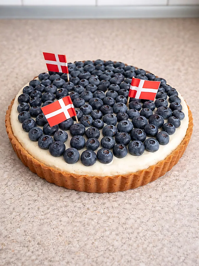 Blåbærtærte til fødselsdagen